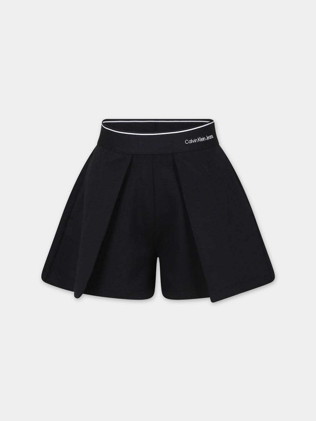 Black shorts for girl with logo